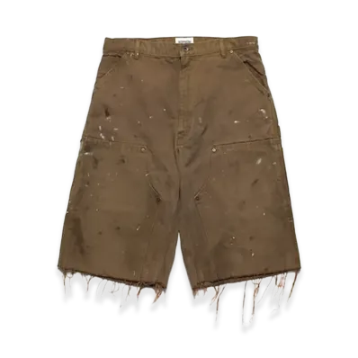 BEAMS x BOW WOW Double Knee Duck Cut-Off Shorts "Khaki"