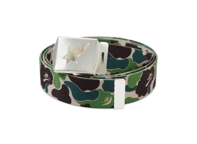 A BATHING APE ABC Camo GI Belt "Green"