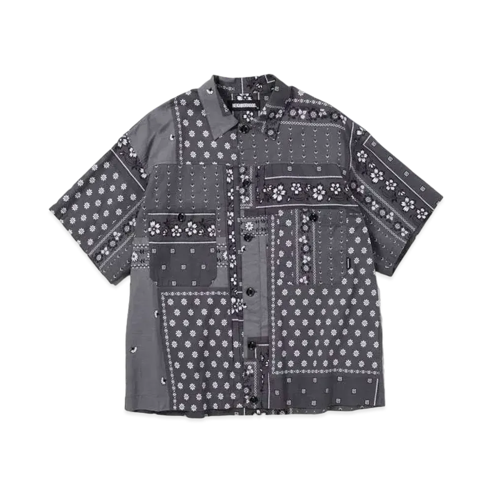 NEIGHBORHOOD BANDANA CHOPPED TYPE-B / C-SHIRT . SS "Gray"