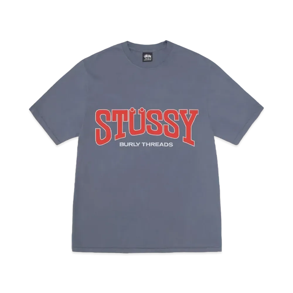 Stussy Burly Threads Tee Pigment Dyed "Indigo"