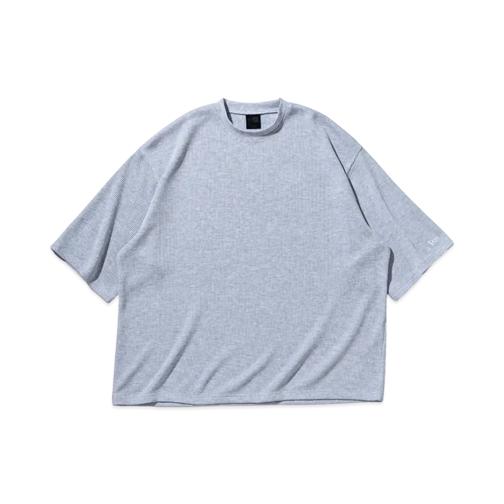 NEW ERA BLACK LABEL SS25 Short Sleeve Oversized Waffle T-Shirt "Light Gray"