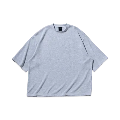 NEW ERA BLACK LABEL SS25 Short Sleeve Oversized Waffle T-Shirt "Light Gray"