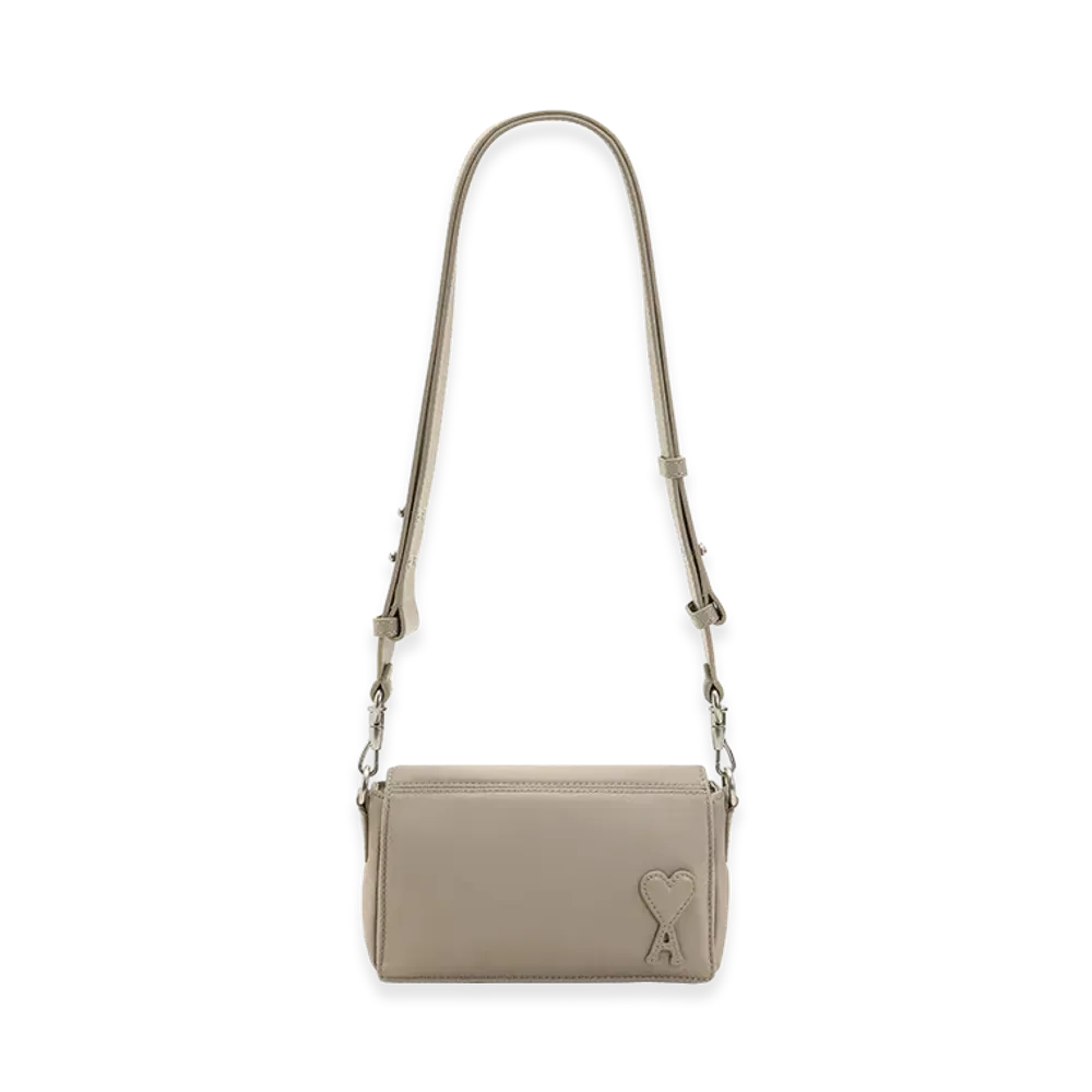 AMI PARIS Nylon Marcel Lunch Box Bag "Grey"