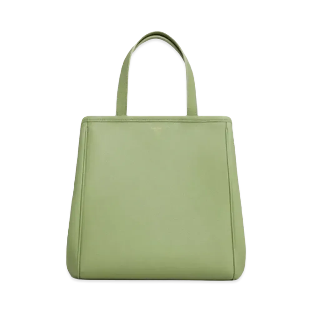 CELINE Small Folded Cabas in Grained Calfskin "Sage"