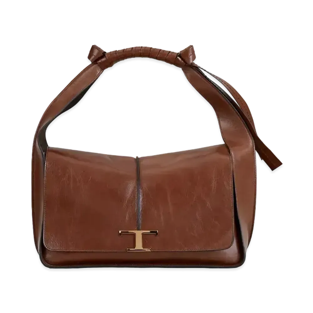 TOD'S Timeless Bag In Leather Medium "Brown"