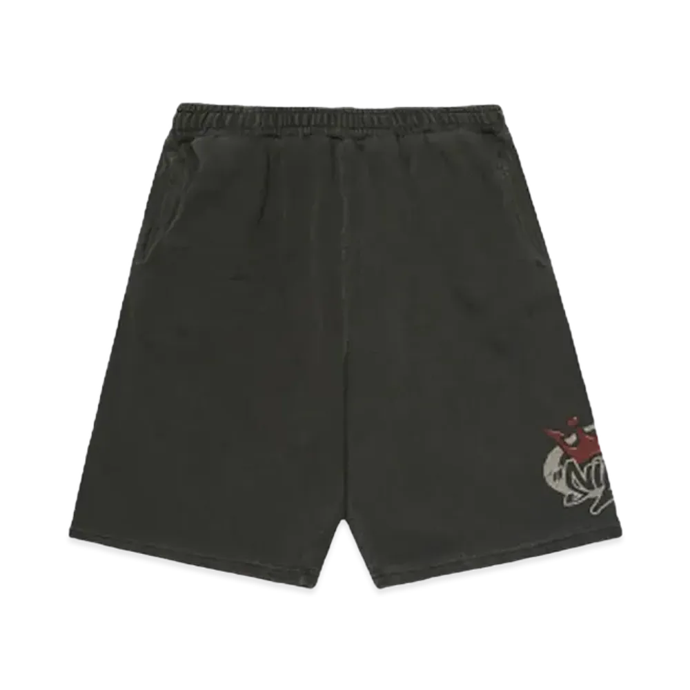 9090 King Logo Pigment Sweat Half Pants "Pigment Black"