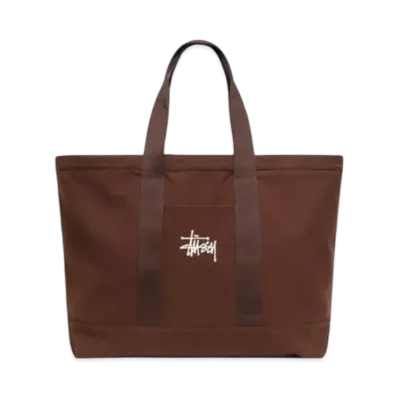 Stussy Canvas Extra Large Tote Bag "Brown"