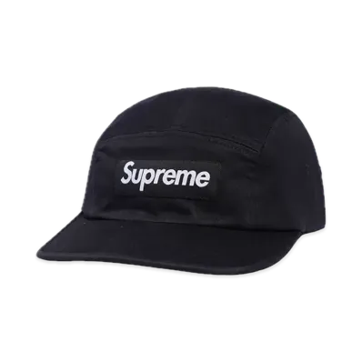 Supreme Washed Chino Twill Camp Cap "Black"(23FW)