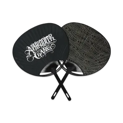 APHRODITEGANG GAKKIN x BUDSPOOL Uzumaru Uchiwa "Black"