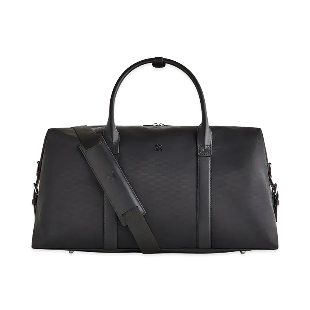 Kith Monogram Nylon Leather Duffle Bag "Black"