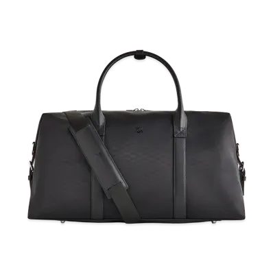 Kith Monogram Nylon Leather Duffle Bag "Black"