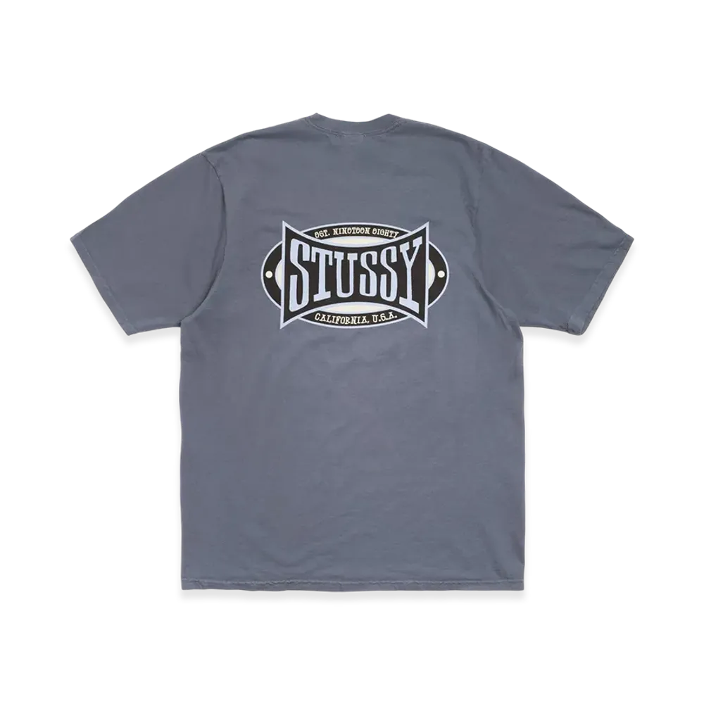Stussy Champion Oval Tee Pigment Dyed "Navy"