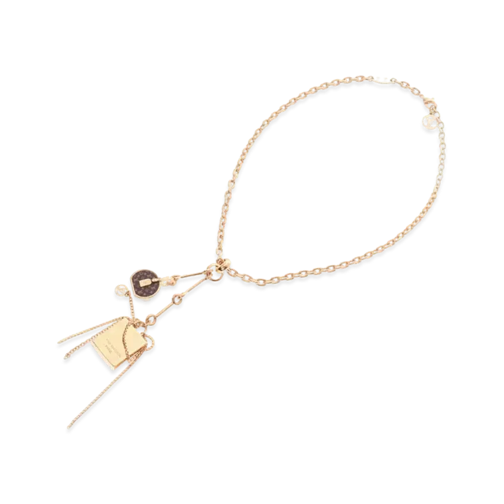 Louis Vuitton Collier Charm Mini LV Necklace Monogram