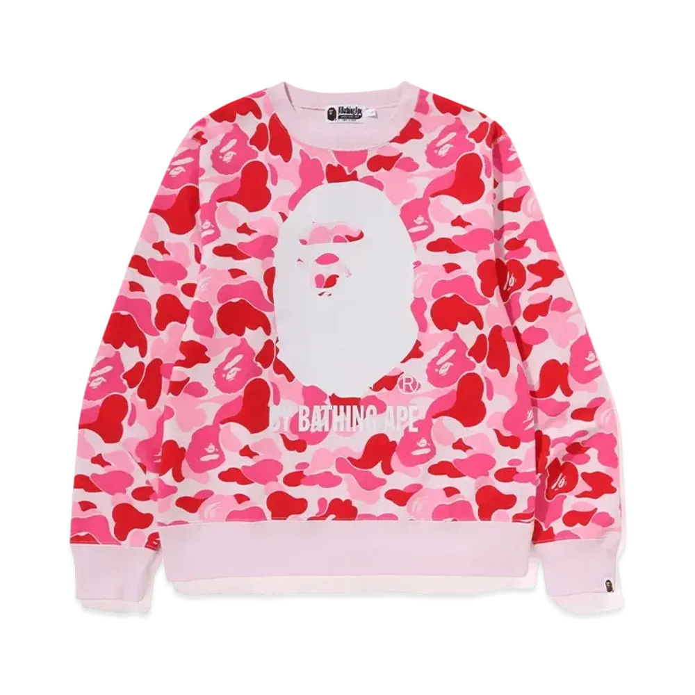 A BATHING APE ABC Camo By Bathing Ape Crewneck Sweat "Pink"