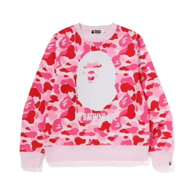 A BATHING APE ABC Camo By Bathing Ape Crewneck Sweat "Pink"