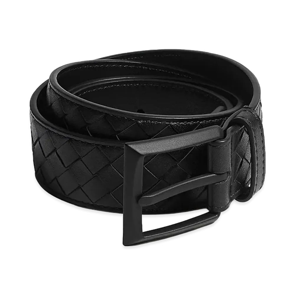 Bottega Veneta Intrecciato Belt "Black"