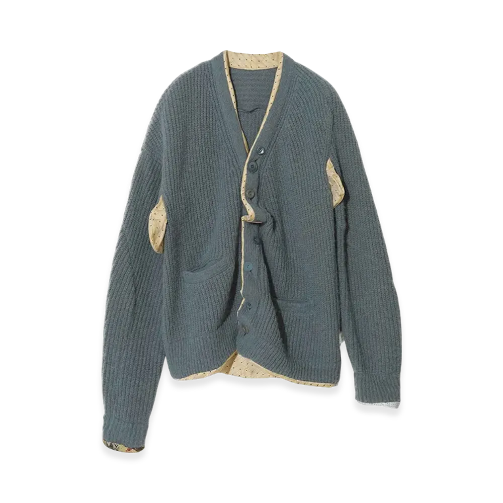 UNDERCOVER Alpaca Blend Wool Cardigan "Blue Gray"