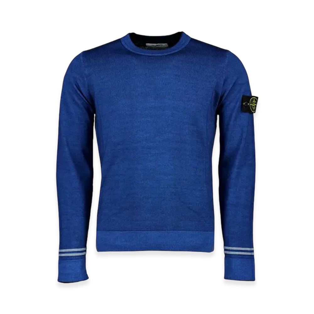 Stone Island 555A8 Fast Dye Airbrush Crewneck Knit - 20FW "Periwinkle"