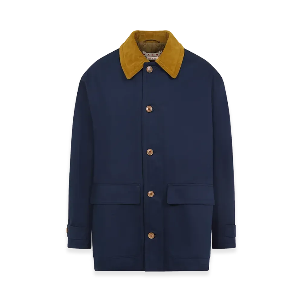 MARNI Cotton Gabardine Parka "Blue"