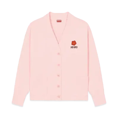 KENZO 'BOKE FLOWER' Embroidery Cardigan "Faded Pink"
