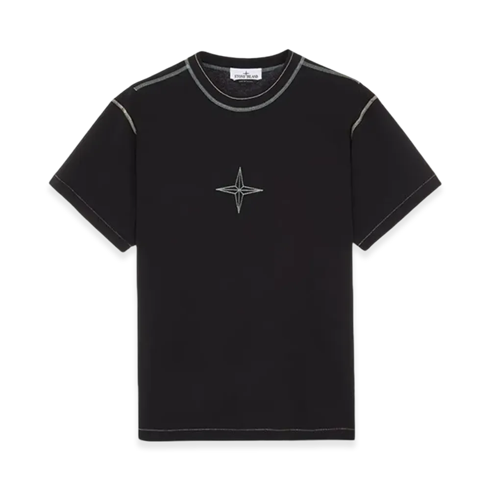 Stone Island 21479 Garment Dyed Short Sleeve T-Shirt - 23FW "Black"