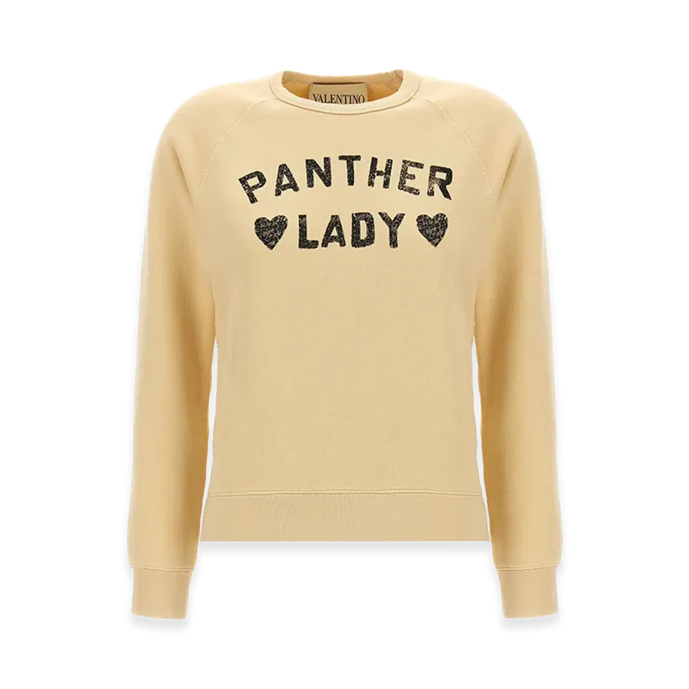 Valentino Garavani Women's 'panther Lady' Sweatshirt "Beige"