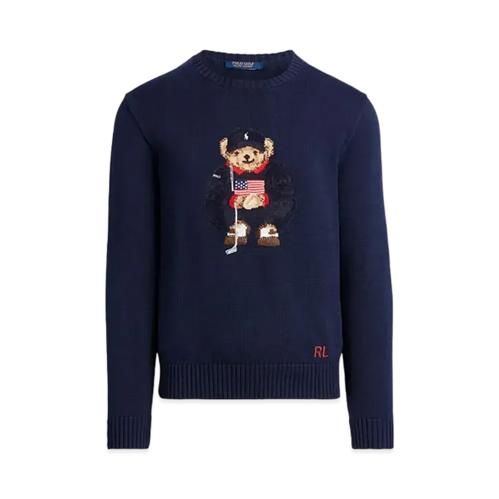 Polo Ralph Lauren Polo Bear Cotton-Blend Sweater "Navy"
