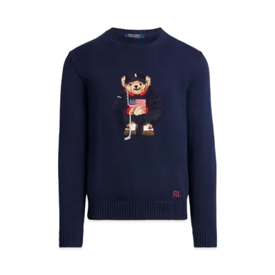 Polo Ralph Lauren Polo Bear Cotton-Blend Sweater "Navy"