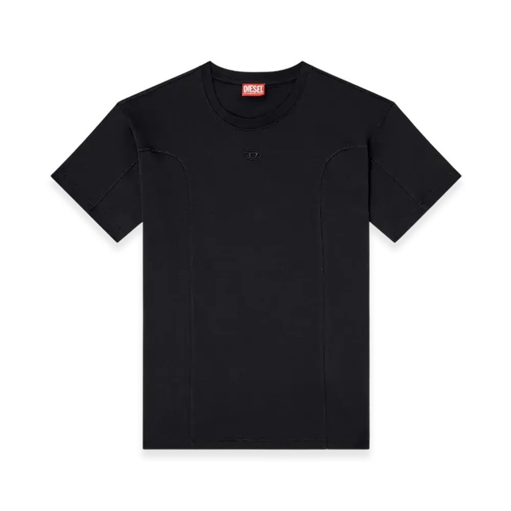 Diesel T-Norm-Int Short-Sleeve T-Shirt With PaneLS "Black"