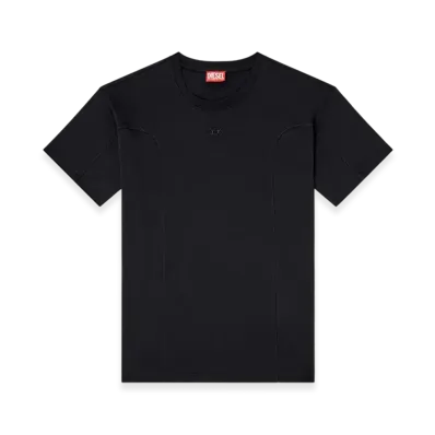 Diesel T-Norm-Int Short-Sleeve T-Shirt With PaneLS "Black"