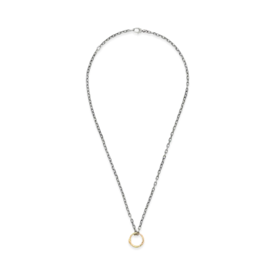 GUCCI Snake Ring Pendant Necklace In Gold