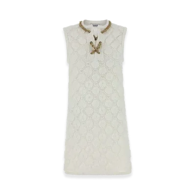 Burberry Women's Stretch Crochet Dress "White"