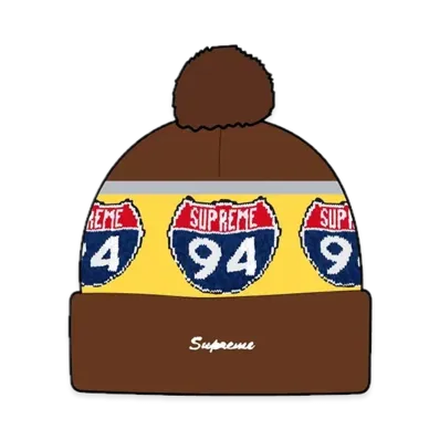 Supreme Interstate Reflective Beanie "Brown"