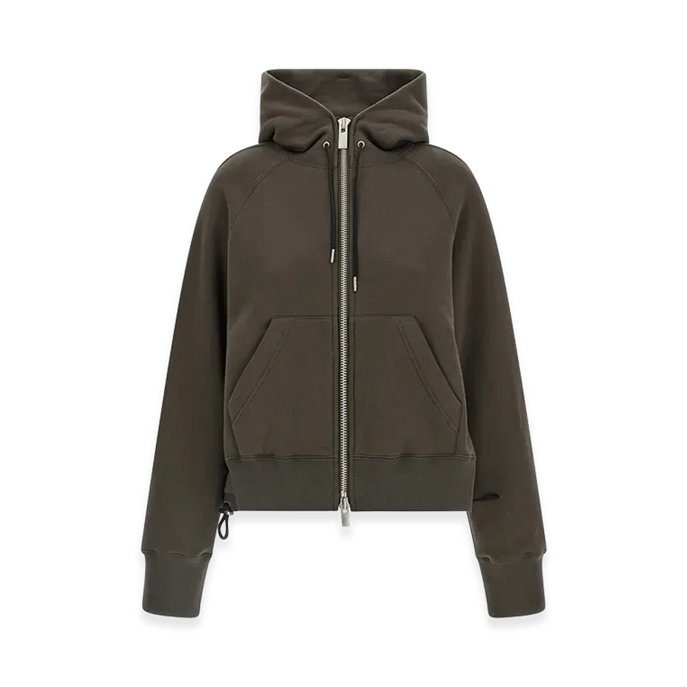 sacai Women's Cotton Hoodie "Green"