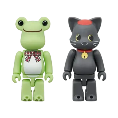 Bearbrick Pickled Frog NyaBrick Black Cat Pierre 100% 2Set