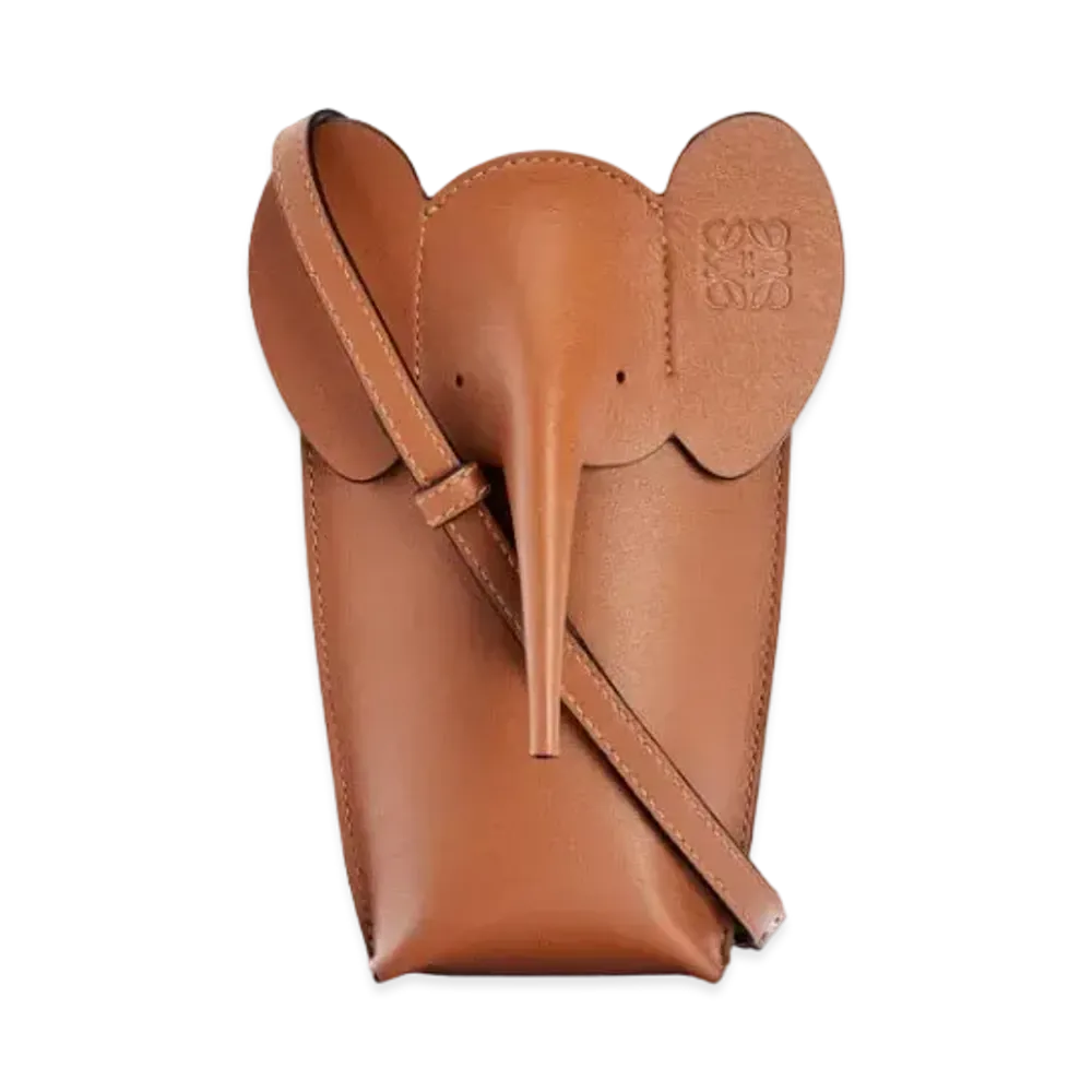 LOEWE Elephant Pocket In Classic Calfskin "Tan"
