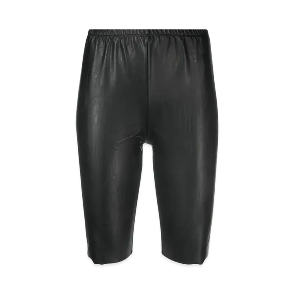 MM6 Maison Margiela Women's Faux Leather Shorts "Black"