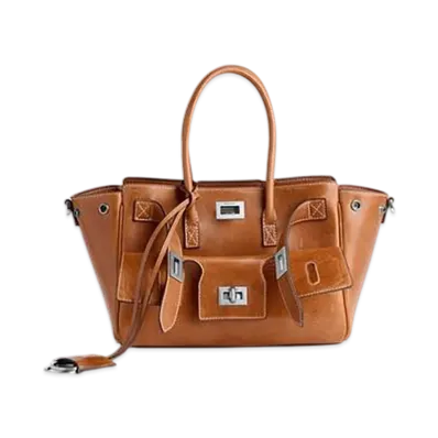 BALENCIAGA Bel Air Carryall Bag Mini "Tan Cowboy"