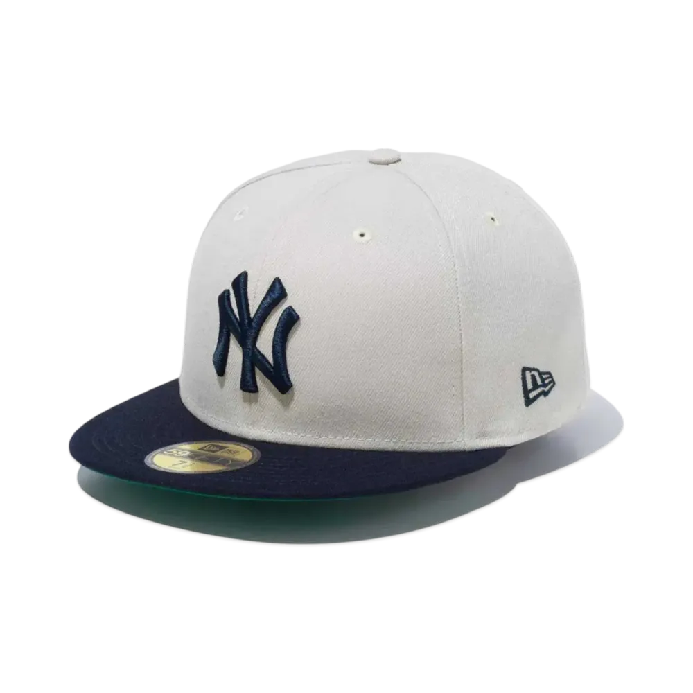 NEW ERA Powered by GORO NAKATSUGAWA (min-nano) 59Fifty New York Yankees Stone Navy Visor "Stone/Navy"