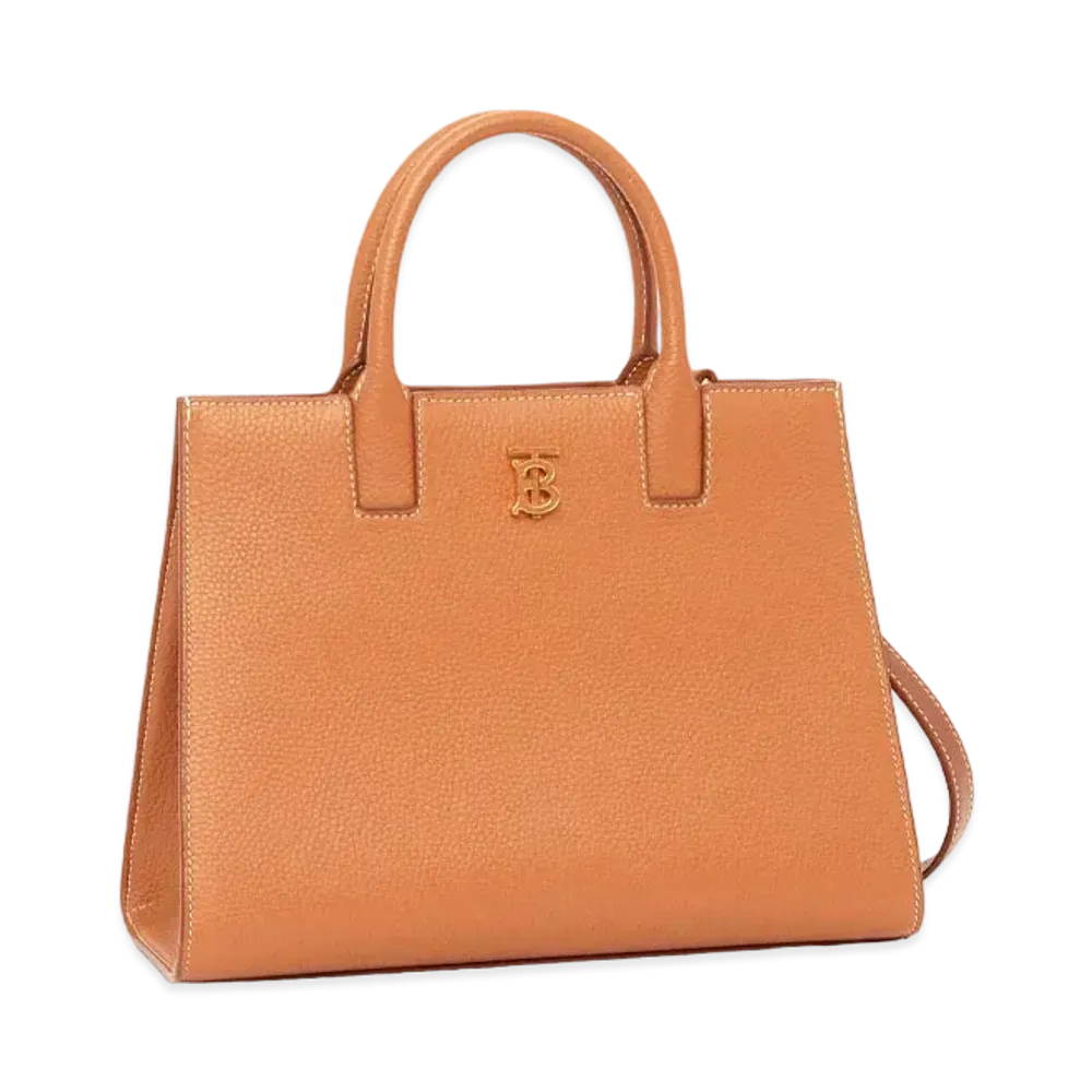 BURBERRY Mini Leather Francis Bag "Warm Lacet Brown"