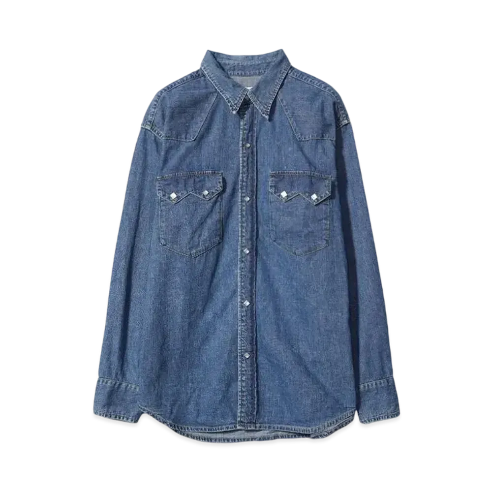 MASSES DENIM SHIRT H.WASH"INDIGO"