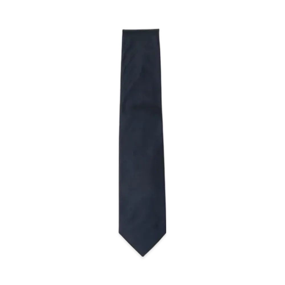 BEAMS Silk Solid Tie "Navy"