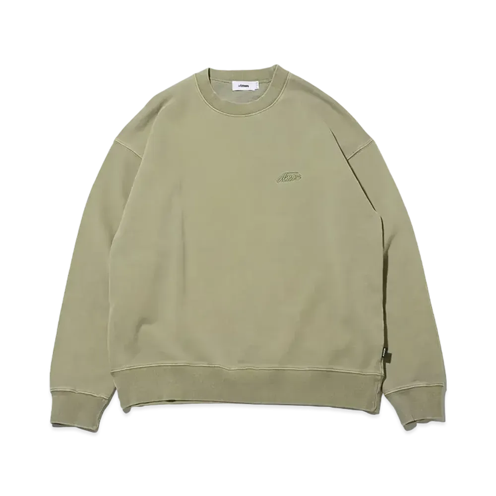 atmos Pigment Dyed Crewneck Sweatshirt "Khaki"