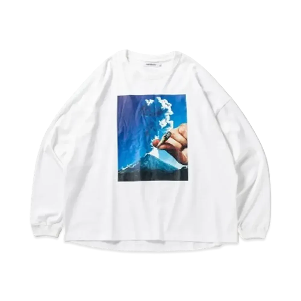 TIGHTBOOTH Volcano Long Sleeve T-shirt "White"