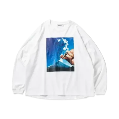 TIGHTBOOTH Volcano Long Sleeve T-shirt "White"