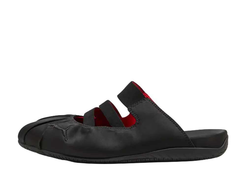 Puma Women's Speedcat Mule Satin "PUMA Black/For All Time Red"