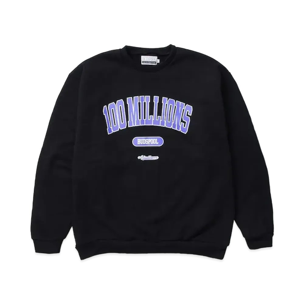 APHRODITEGANG Bud Spool 100MILLIONS Print Sweat Shirts "Black"