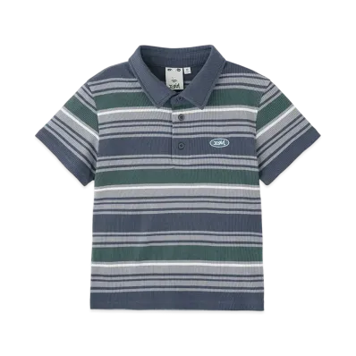 X-Girl Striped Baby Polo Top "Navy"