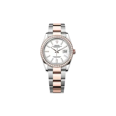 ROLEX Datejust 36mm Oystersteel & Everose Gold Diamond 126281RBR "White"