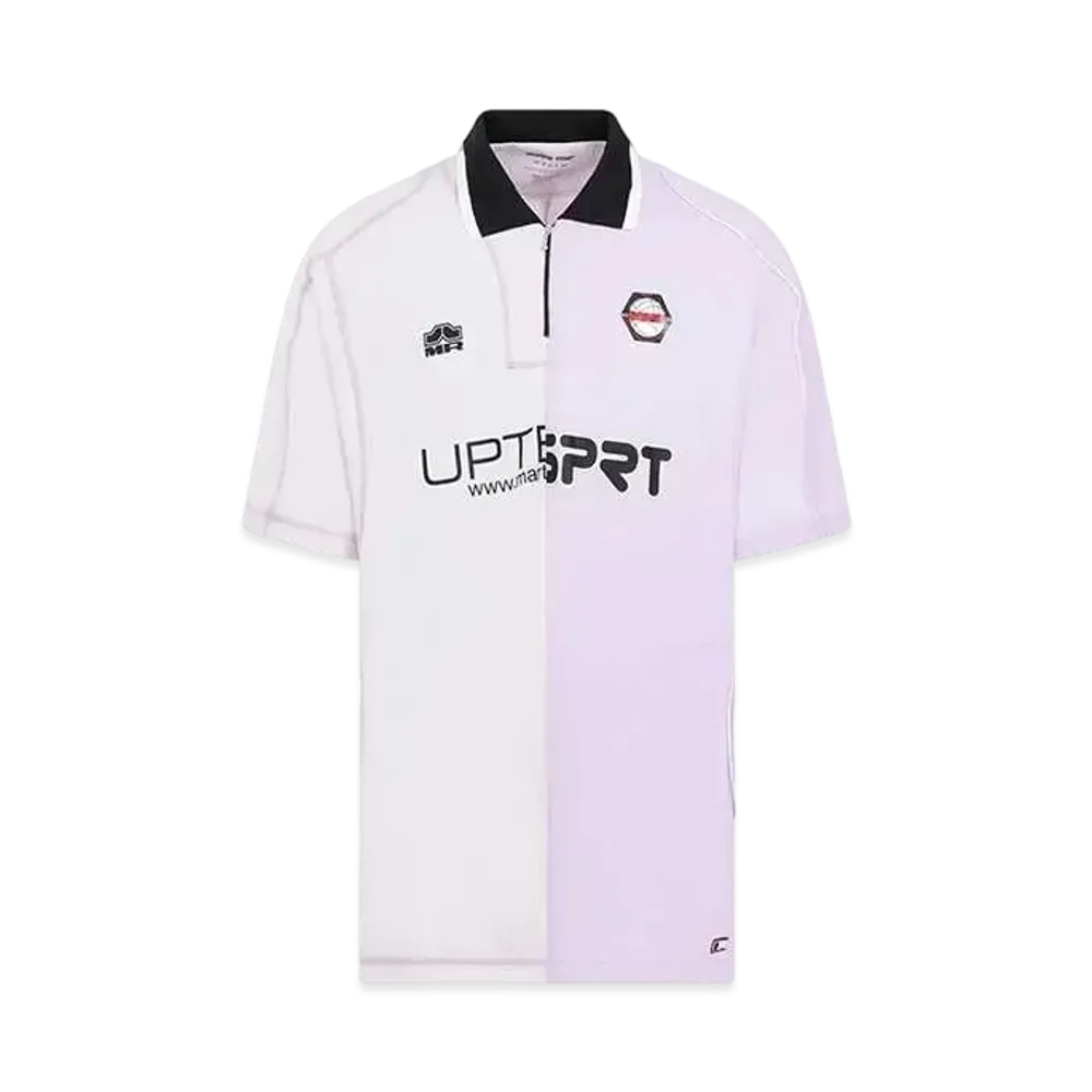 MARTINE ROSE Half and Half Football Top "Lilac"